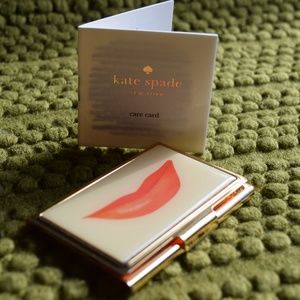 KATE SPADE Snap Happy Business Card Holder - LIPS